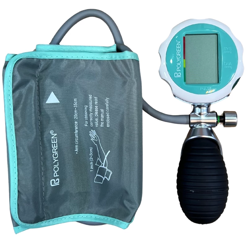 فشارسنج دیجیتال نیمه اتوماتیک POLYGREEN KP-7920 بازویی با پمپ د