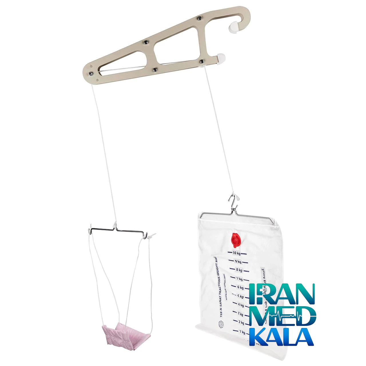 دستگاه کشش گردن - نمای جلو - طراحی و جزئیات کلیدی