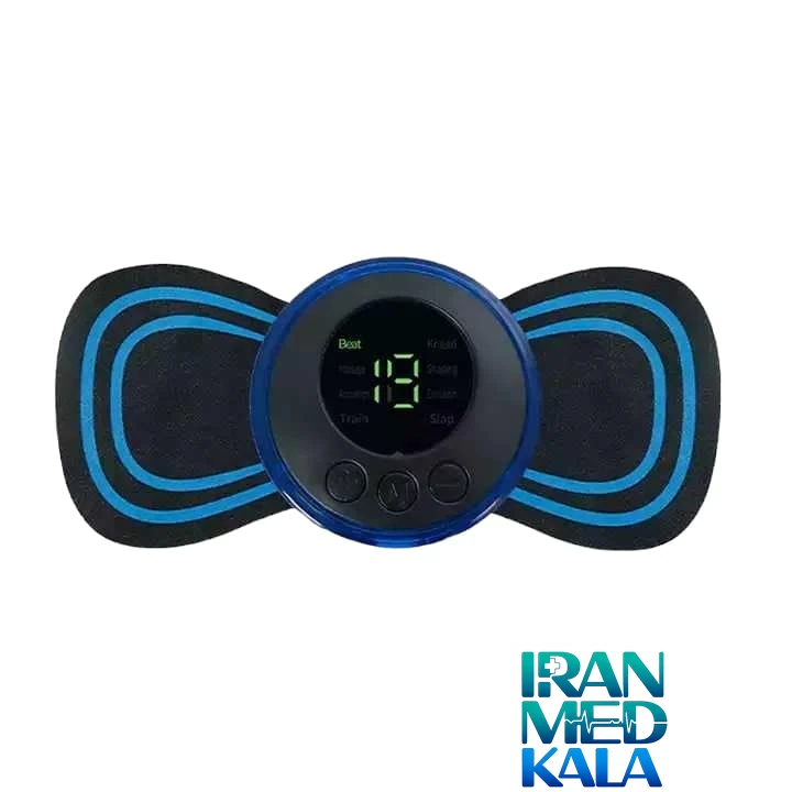 ماساژور برقی پروانه - نمای جلو - طراحی و جزئیات کلیدی